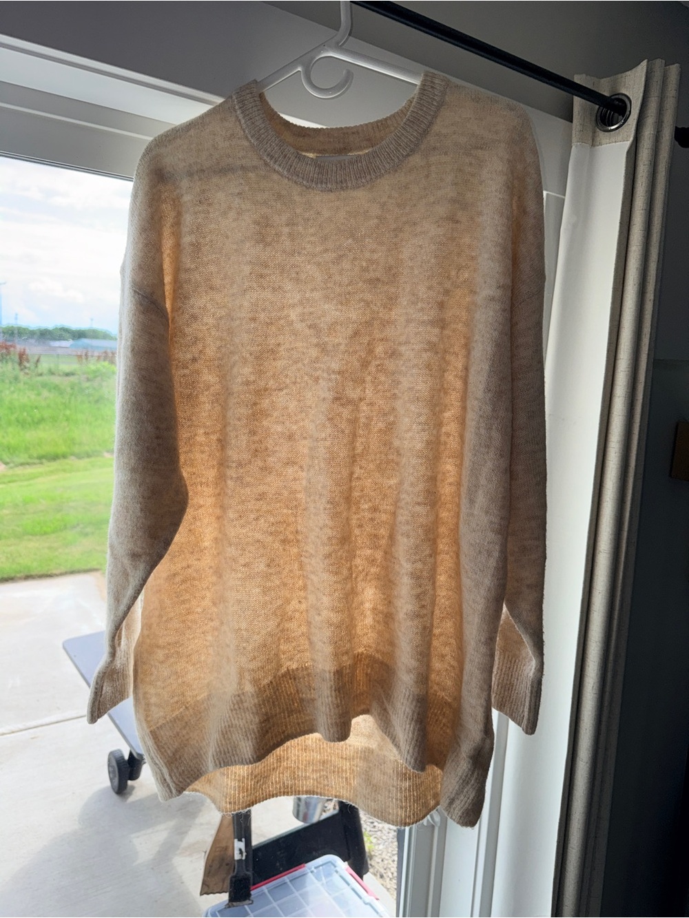 Old Navy Beige Crewneck Sweater - Soft Neutral